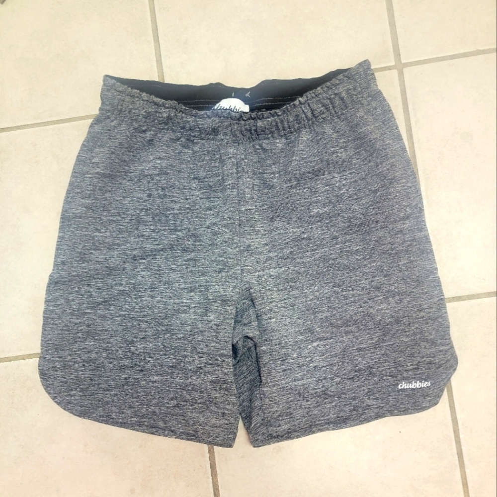 Chubbies Men's Small Shorts Drawstring Slash Pocket Unlined Grey